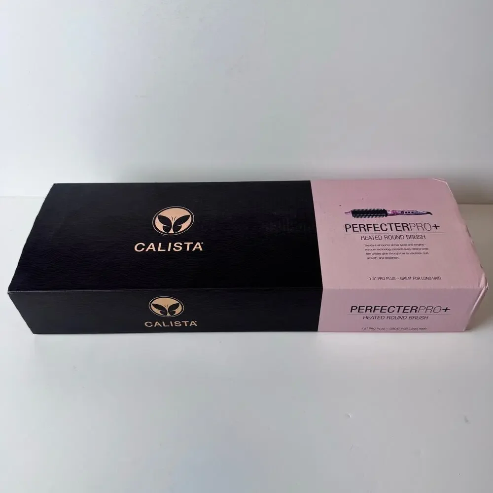 Calista Perfecter Pro+ Heated Round Brush 1.5” Floral Pink Styler Hair Tool